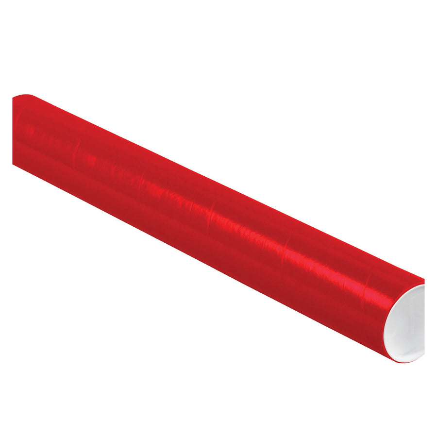 Poster & Print Mailing Tubes | 3 x 24 in Red Spiral Wound, 24-Pack P3024R