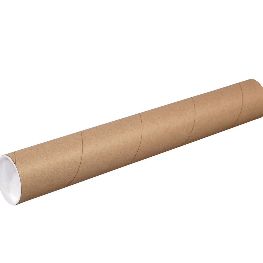 3x26 Kraft Mailing Tubes with Caps 24/Case P3026K