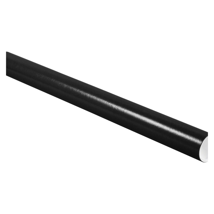 3x36 Black Spiral Wound Mailing Tubes with Caps 24/Case P3036BL