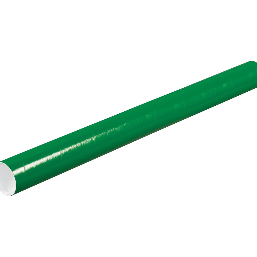 Poster & Print Mailing Tubes | 3 x 36 in Green Spiral Wound with Caps, 24/Case P3036G
