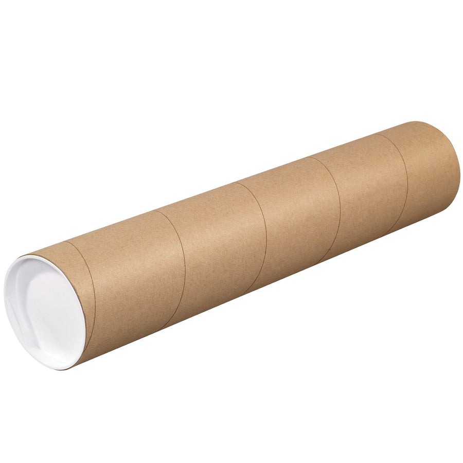 4x26 Kraft Mailing Tubes with Caps 15/Case P4026K