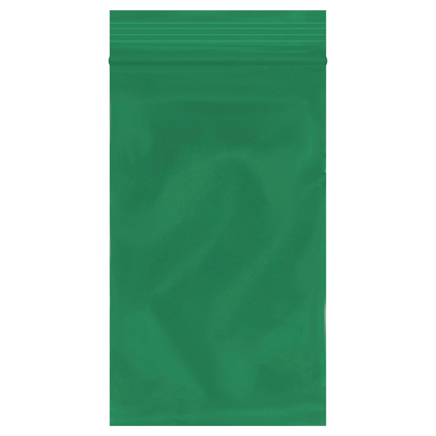3x5 2 Mil Green Reclosable Poly Bags 1000/Case PB3550G - alias listing