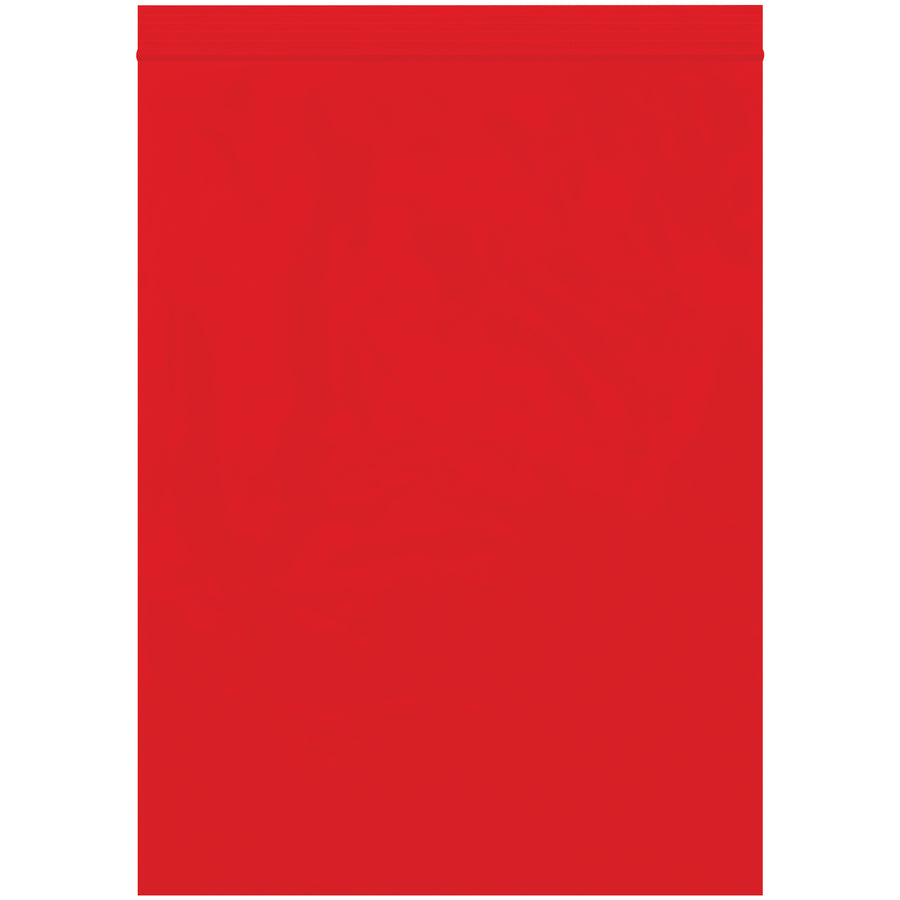 9x12" 2 Mil Red Reclosable Poly Bags - Case of 1000