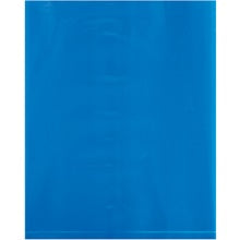 8 x 10" 2 Mil Blue Flat Poly Bags - Light/Medium Duty, 100/Case