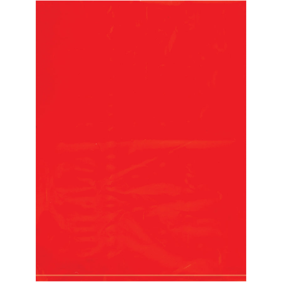 9x12" Red 2 Mil Flat Poly Bags - 1000/Case Storage