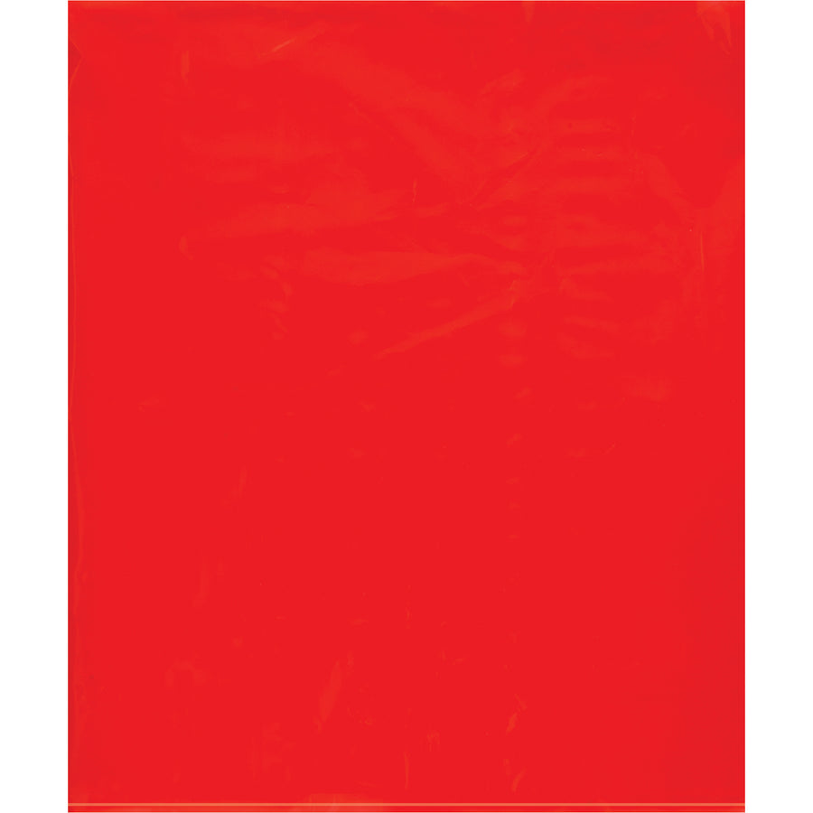 15x18" Red 2 Mil Flat Poly Bags - 1000 Count Case