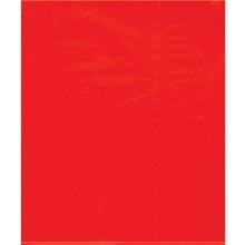 15 x 18" 2 Mil Red Flat Poly Bags - Light/Medium Duty, 100/Case
