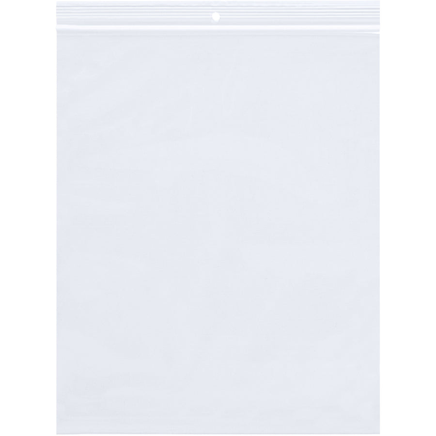 10x12" 2 Mil Reclosable Poly Bags w/ Hang Hole - Case of 1000