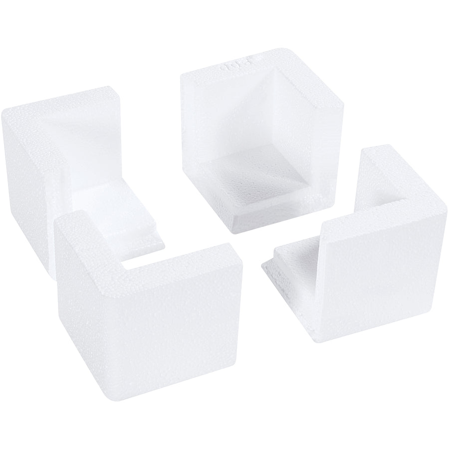 Protect precision goods with our 3x3x3" EPS foam corners–the trusted cushioning solution for delicate shipments. Engineered to absorb impact without marring surfaces. Order 1,000 corners per case for maximum shipping protection.