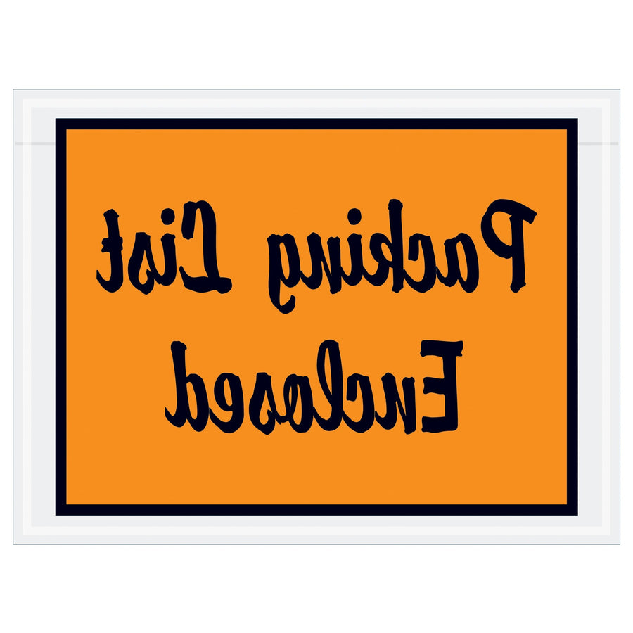 4.5x6 Orange Packing List Enclosed Envelopes 1000/Case PL1