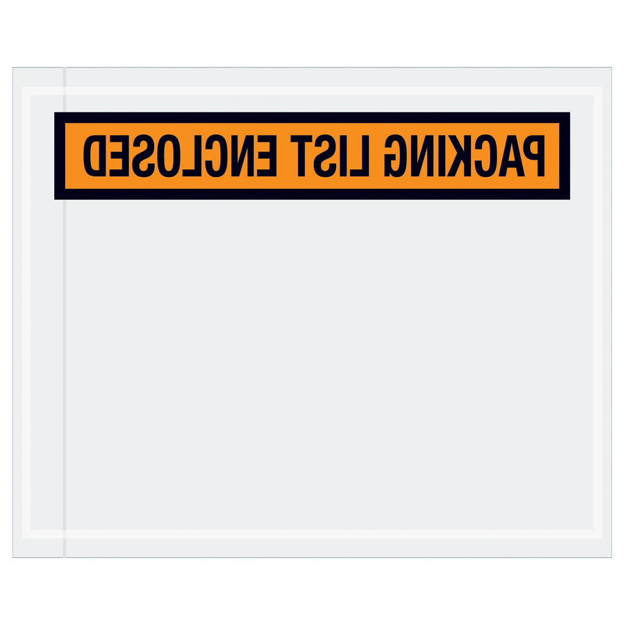 4.5x5.5 2 Mil Orange Packing List Enclosed Envelopes 1000/Case PL12