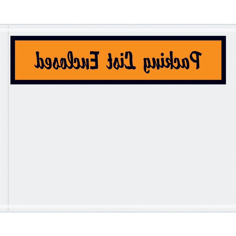 4.5x6 2 Mil Orange Packing List Envelopes 1000/Case PL2