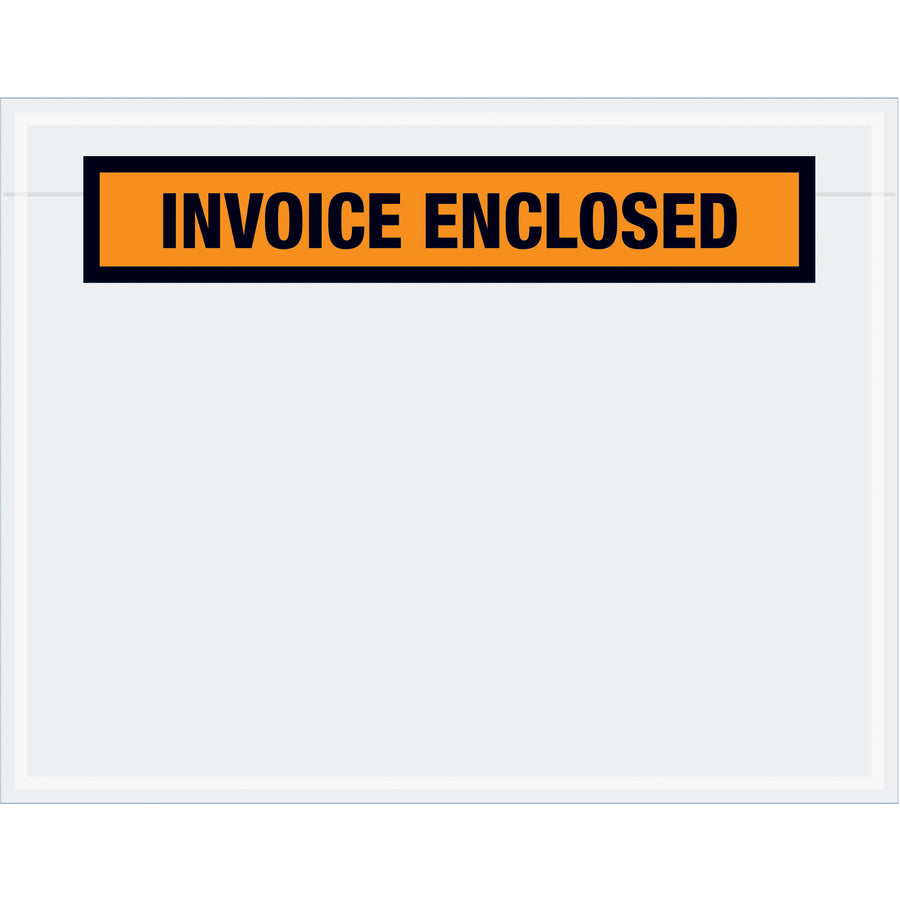 Protect your invoices and packing lists during transit with these pre-printed orange shipping envelopes. 7" x 5.5" adhesive-backed design holds documents securely. 2 mil poly construction ensures durability. Case of 1000 units maximizes cost efficiency for high-volume shippers.