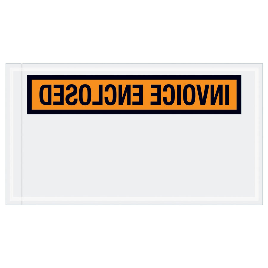 5.5x10 2 Mil Orange Invoice Enclosed Packing List Envelopes 1000/Case PL27