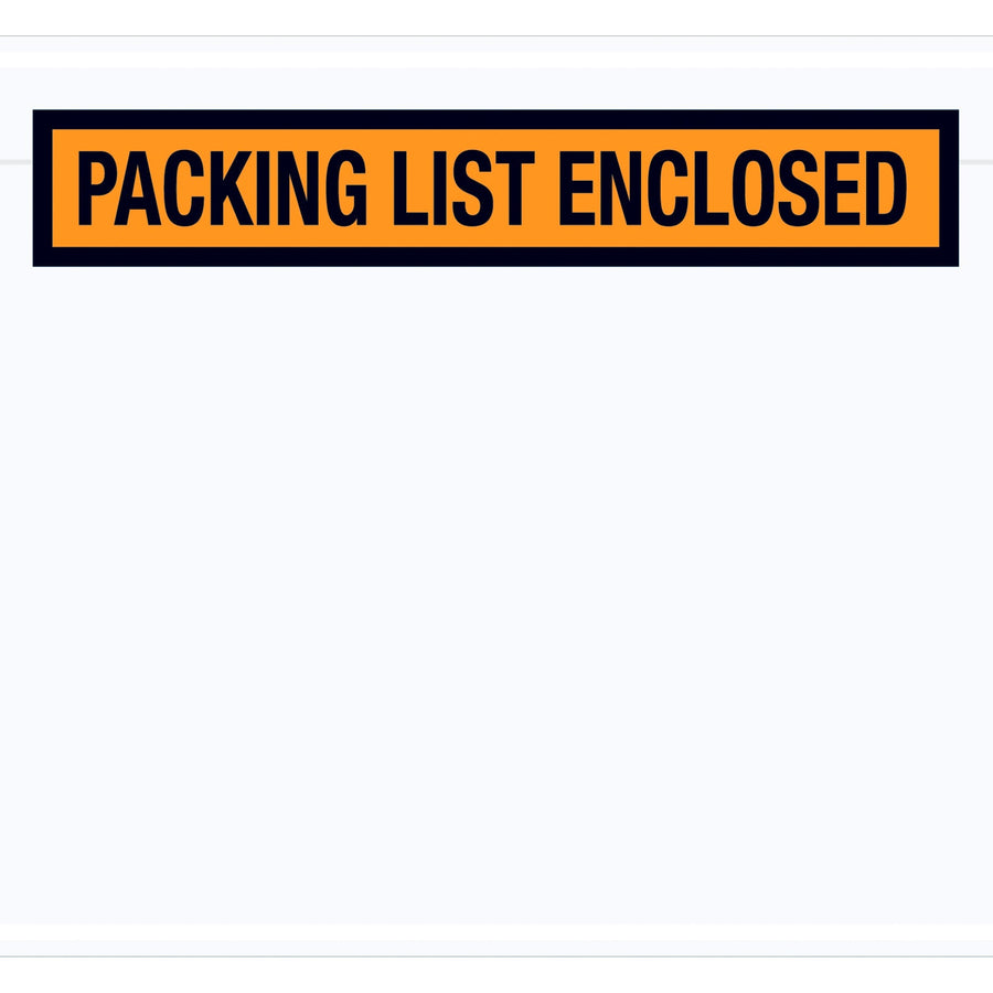7x6 2 Mil Orange Self-Adhesive Packing List Envelopes 1000/Case PL32