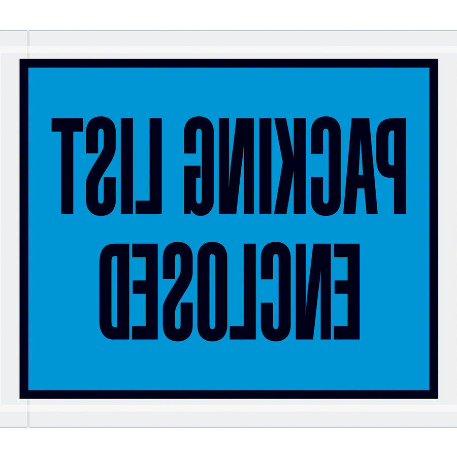4.5x5.5 2 Mil Blue Self-Adhesive Packing List Envelopes 1000/Case PL403