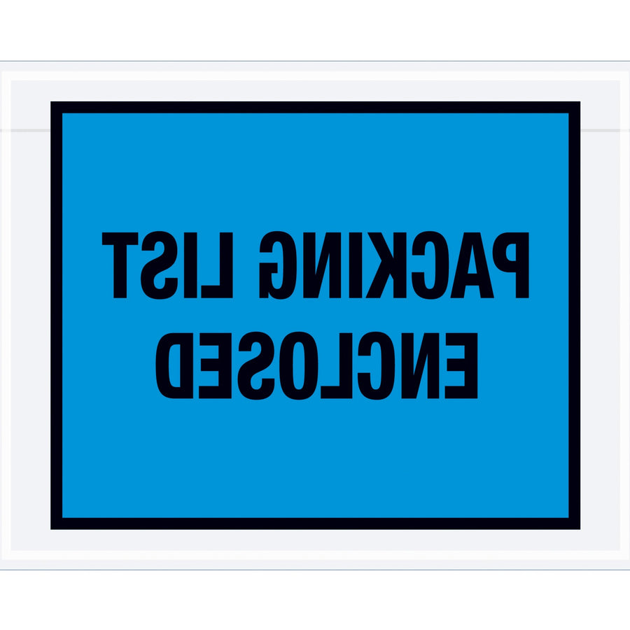 7x5.5 2 Mil Blue Self-Adhesive Packing List Envelopes 1000/Case PL407