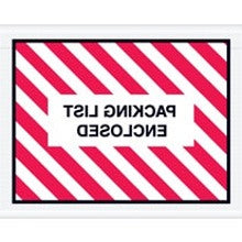 4.5x6 Red Striped Packing List Enclosed Envelopes 1000/Case PL409