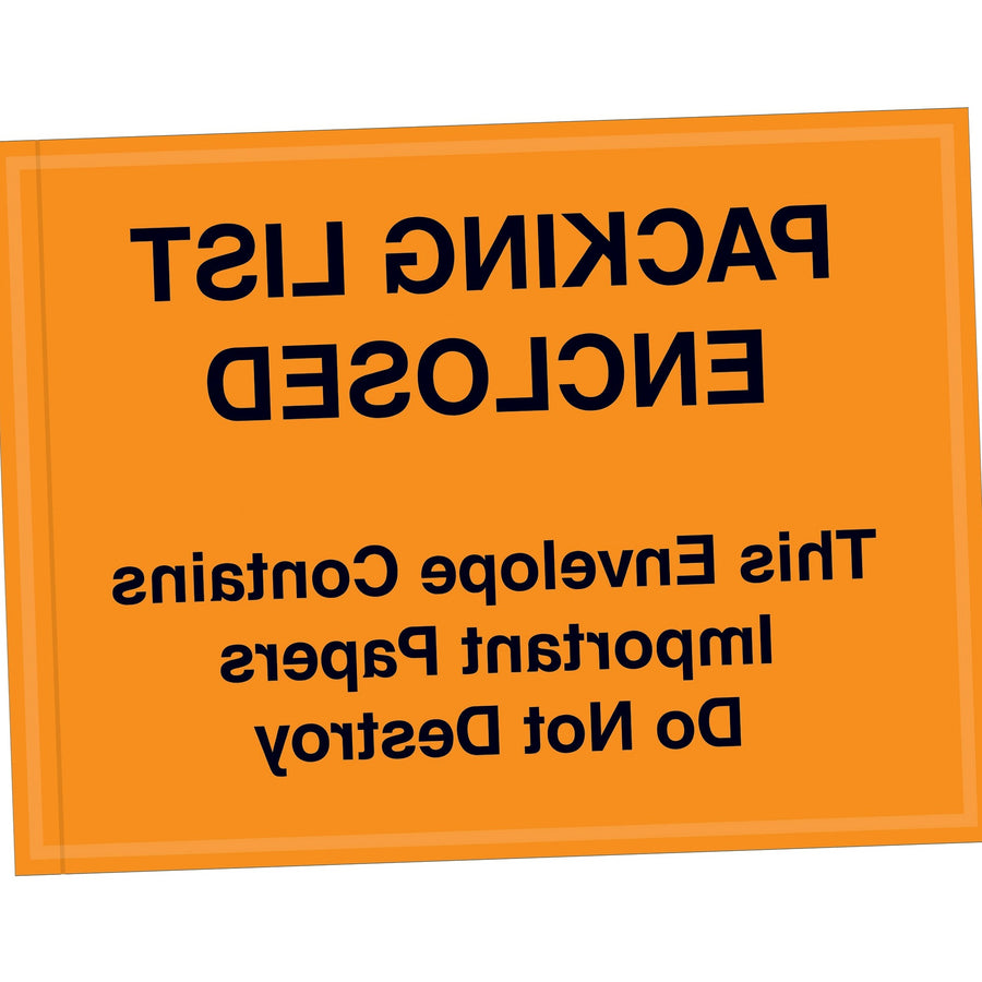 4.5x6 2 Mil Orange Packing List Envelopes 1000/Case PL410