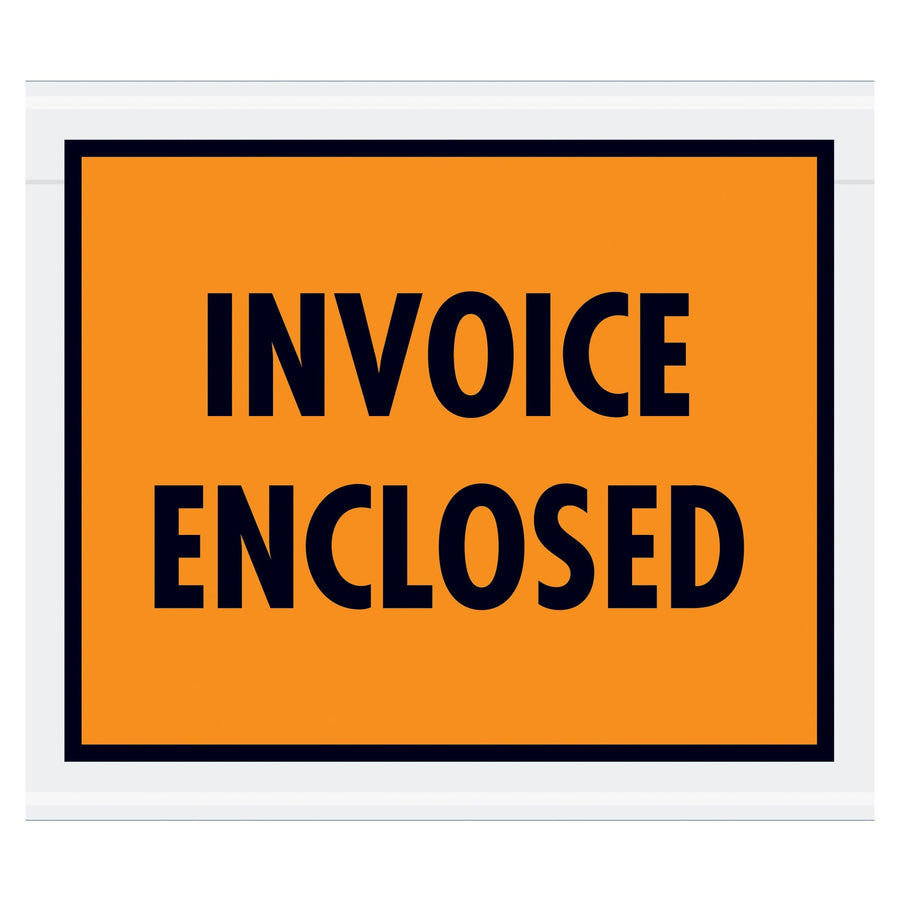 7x5.5 Orange Invoice Enclosed Packing List Envelopes 1000/Case PL415