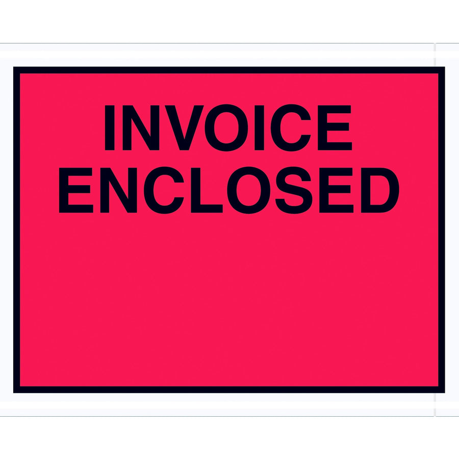 4.5x6 2 Mil Red Invoice Enclosed Packing List Envelopes 1000/Case PL420