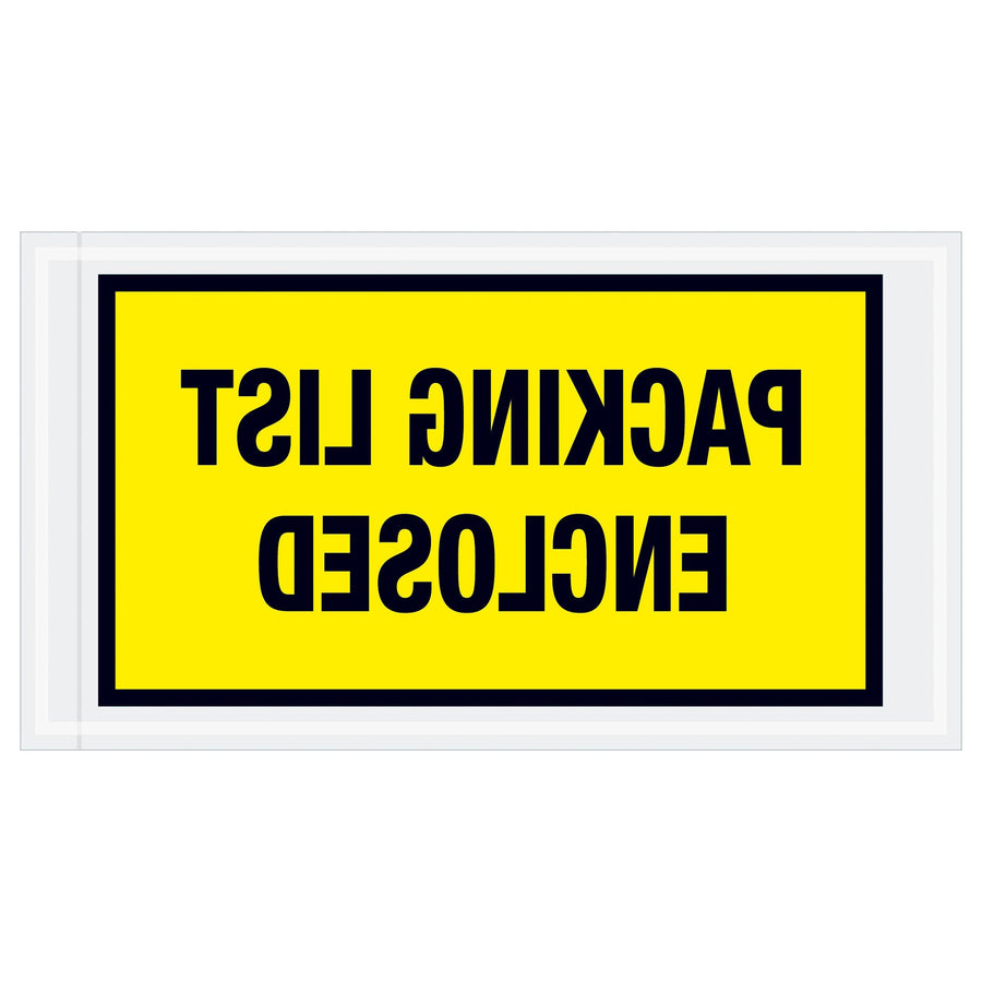 5.5x10 2 Mil Yellow Packing List Enclosed Envelopes 1000/Case PL425