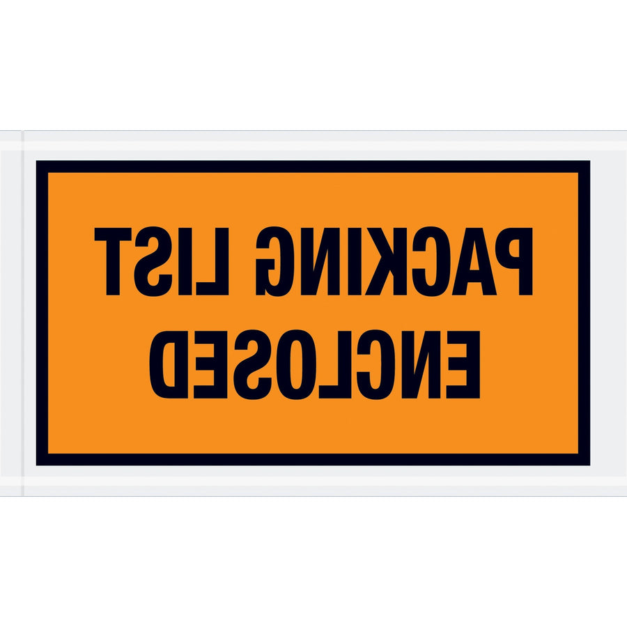 5.5x10 2 Mil Orange Packing List Enclosed Envelopes 1000/Case PL426