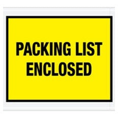 10x12 Yellow Packing List Enclosed Envelopes 500/Case PL428