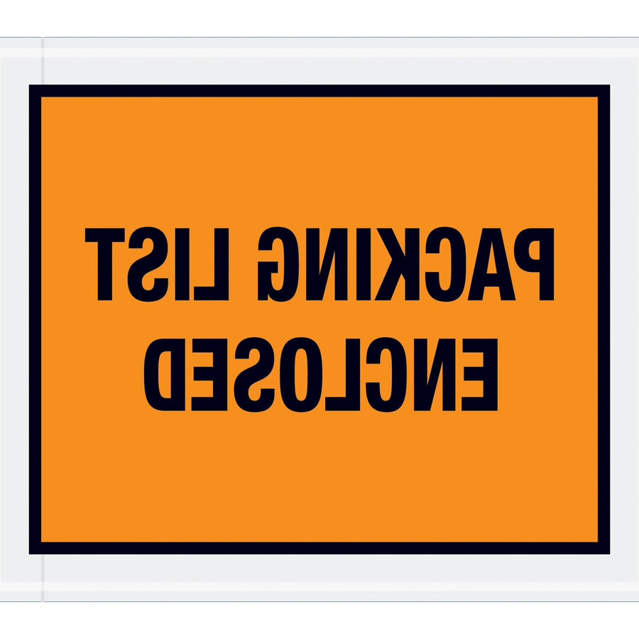 10x12 2 Mil Orange Self-Adhesive Packing List Envelopes 500/Case PL429