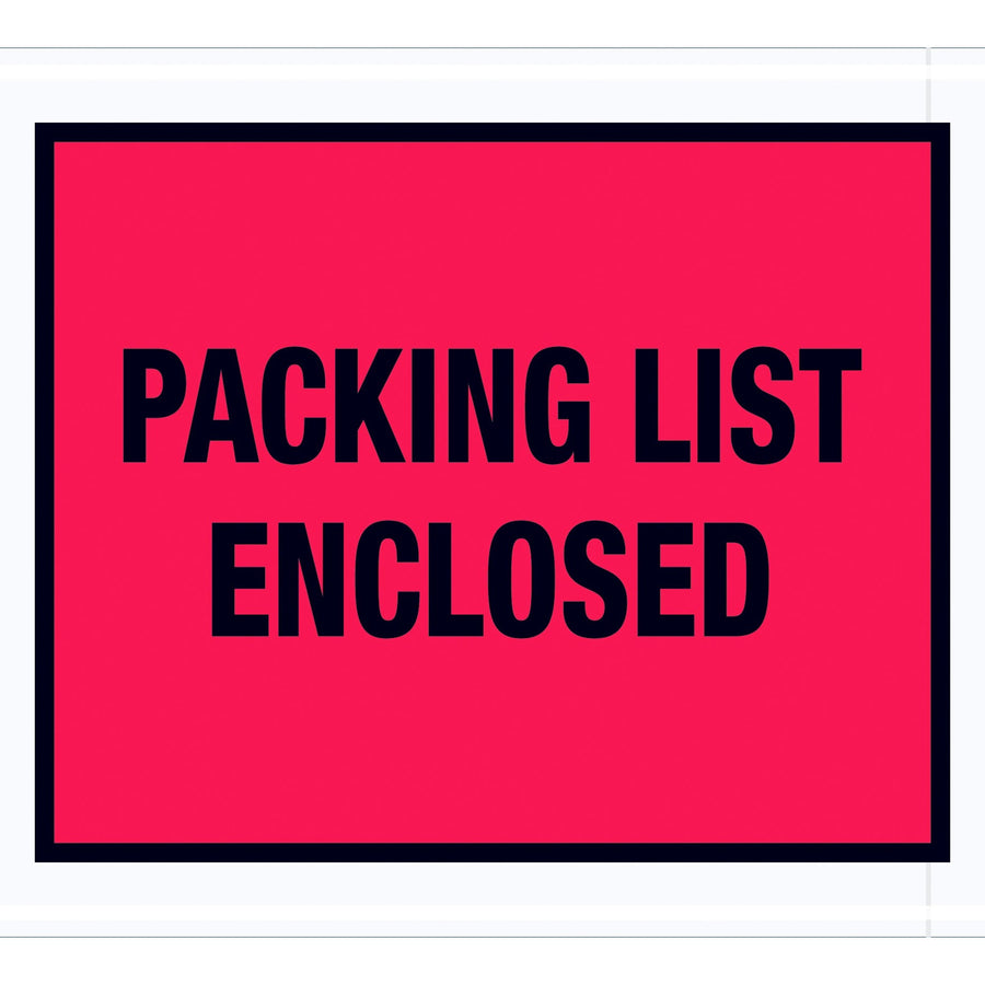 10x12 2 Mil Red Self-Adhesive Packing List Envelopes 500/Case PL430