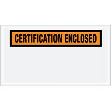 5.5x10 Orange Certification Enclosed Envelopes 1000/Case