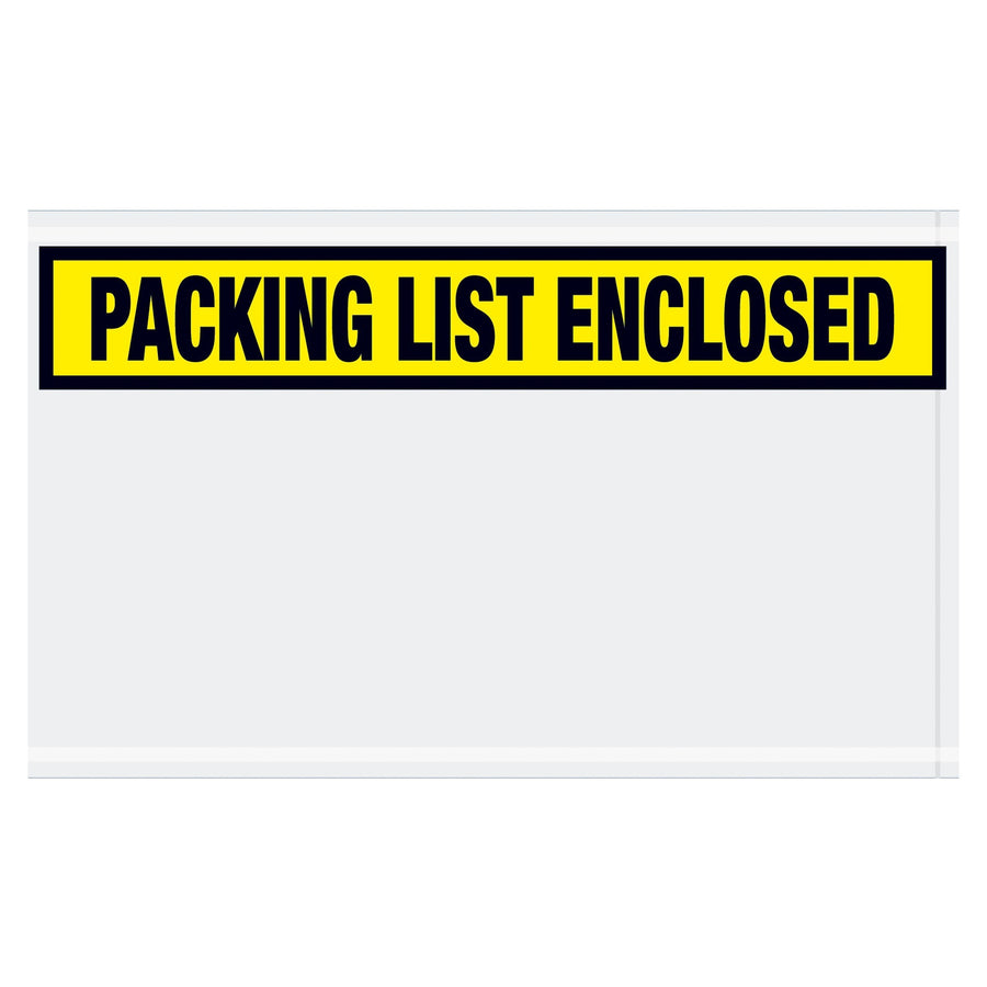 5.5x10 2 Mil Yellow Self-Adhesive Packing List Envelopes 1000/Case PL445