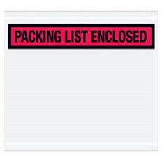 4.5x5.5 Red Packing List Enclosed Envelopes 1000/Case PL453
