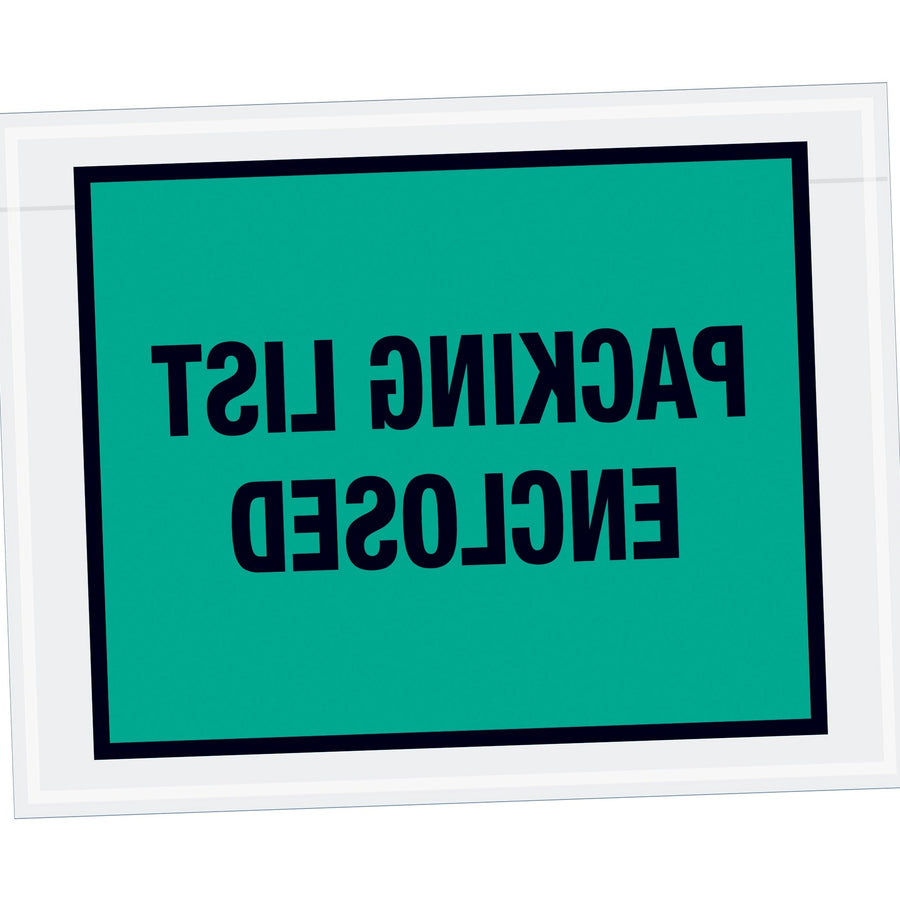 7x5.5 2 Mil Green Self-Adhesive Packing List Envelopes 1000/Case PL459