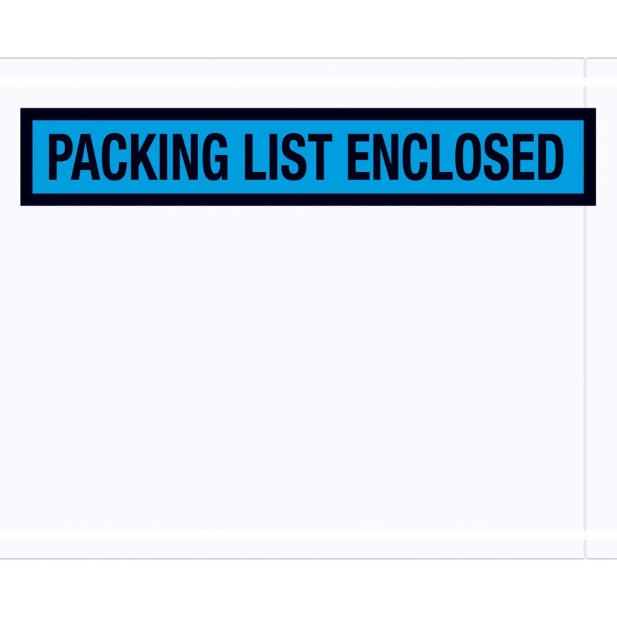 4.5x6 2 Mil Blue Packing List Enclosed Envelopes 1000/Case PL488