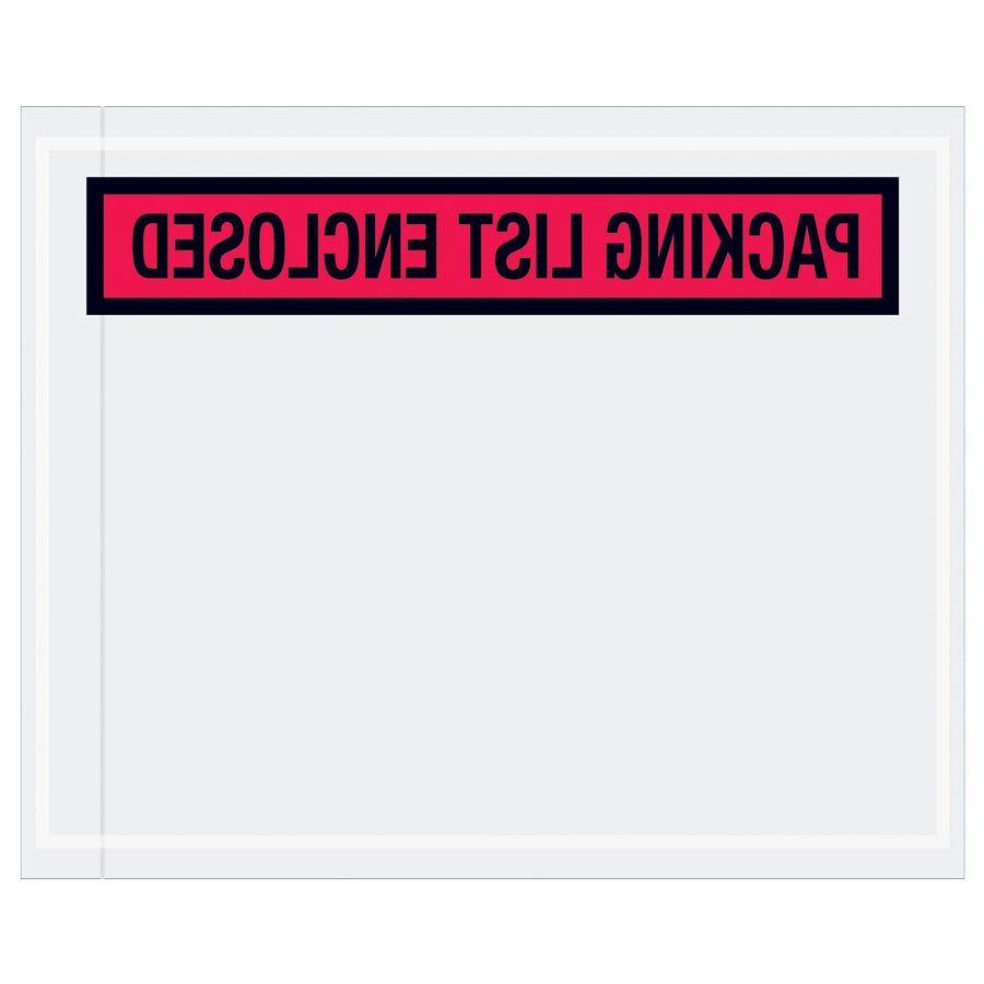 4.5x5.5 2 Mil Red Packing List Envelopes 1000/Case PL493
