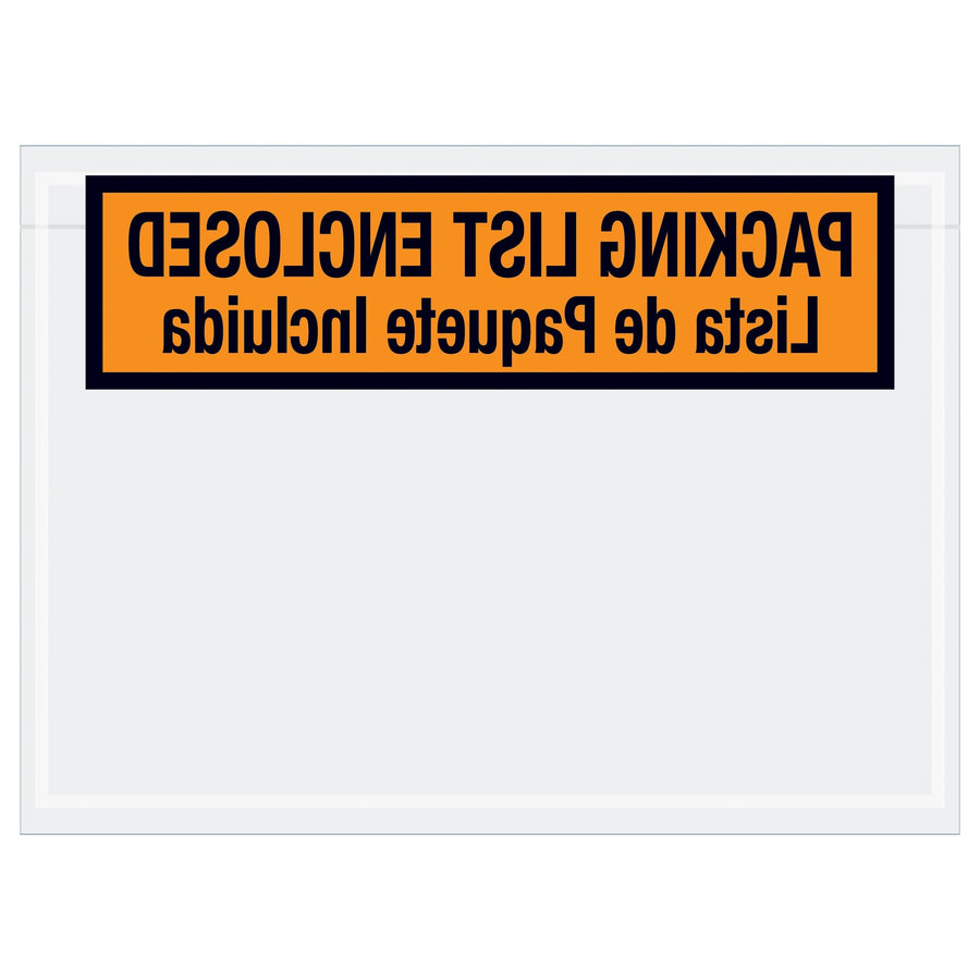 7.5x5.5 2 Mil Packing List Envelopes 1000/Case PL500