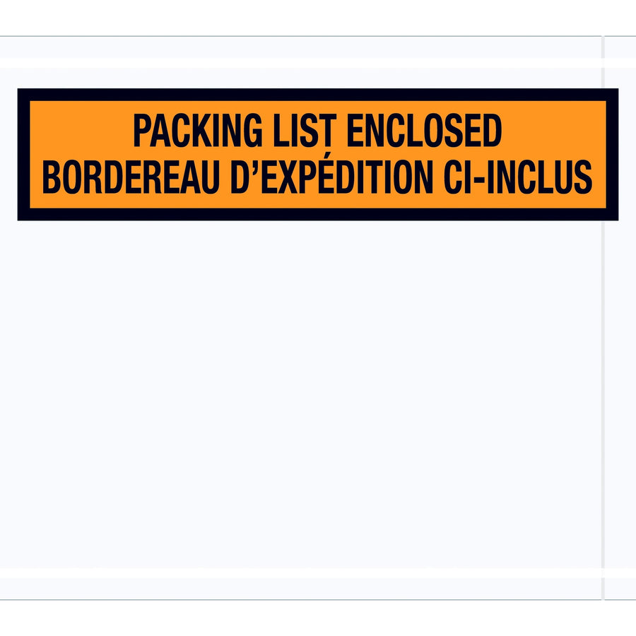 4.5x5.5 2 Mil Packing List Envelopes 1000/Case PL501