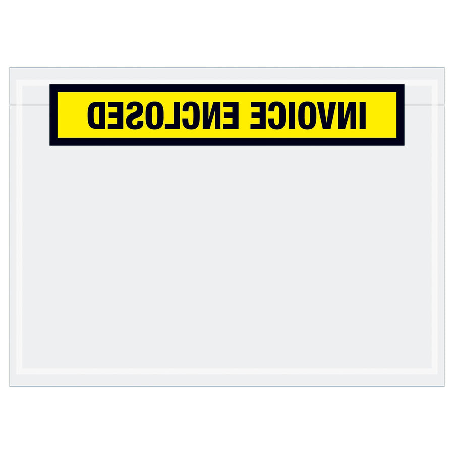 7.5x5.5 2 Mil Yellow Invoice Enclosed Packing List Envelopes PL528