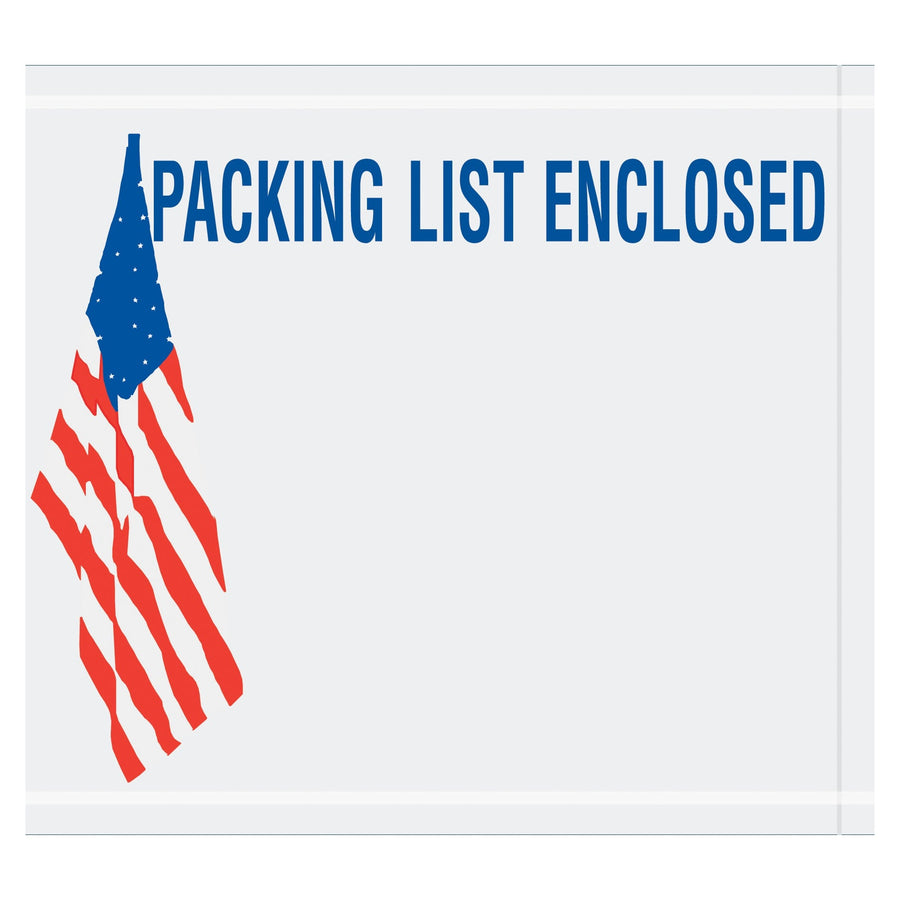 4.5x5.5 2 Mil Packing List Envelopes 1000/Case PLUSA12