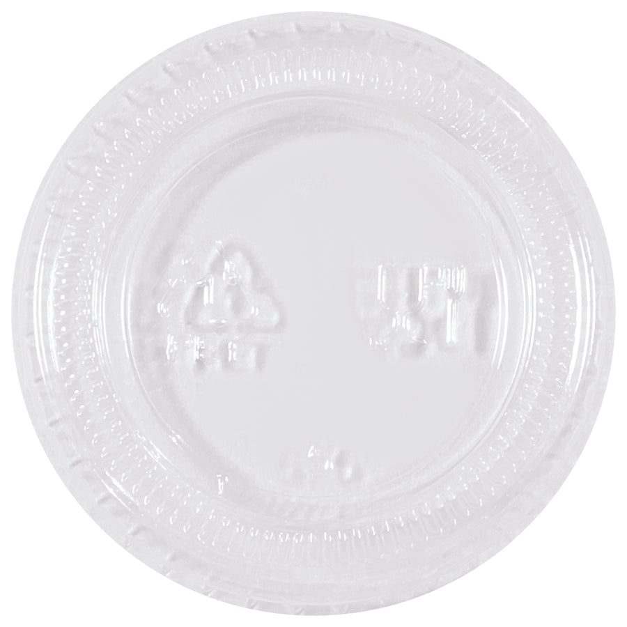 Durable clear polypropylene lids designed for 1 oz portion cups in food service, restaurants, and catering operations. Crack-resistant construction ensures reliable containment for condiments, dressings, and samples. Sold by the case of 2500 lids‚maximize cost efficiency while maintaining portion control standards.
