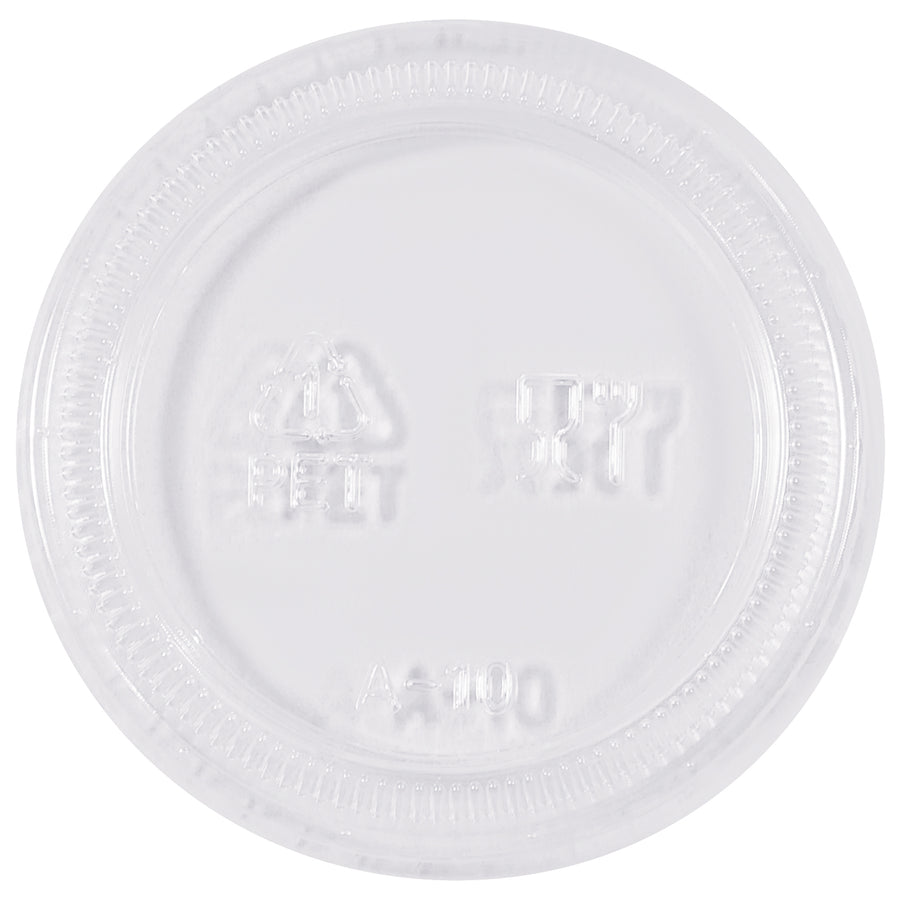 Clear polypropylene lids perfectly sized for 2 oz portion cups, dressing containers, and sampling applications. Crack-resistant construction ensures reliable sealing and product protection. Bulk case of 2500 units delivers cost-efficiency for food service operations, restaurants, and catering businesses.
