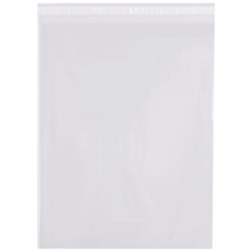 Industrial-grade 12x15" resealable poly bags with self-sealing adhesive for fast, secure closure. Made from durable 1.5 mil polyethylene film and sold as a case of 1,000 bags. Perfect for food storage, product packaging, and shipping compliance.