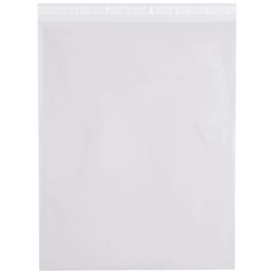 Speed up your packing operations with these 16 x 20" resealable poly bags featuring self-seal adhesive technology. Made from durable 1.5 mil polyethylene, these clear plastic bags offer reliable closure with a simple peel-and-fold design. Buy by the case of 500 and reduce per-unit costs.