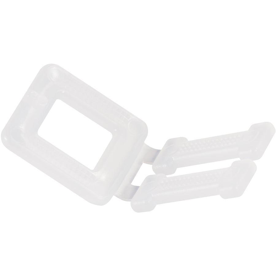 Secure poly strapping quickly and reliably with these 1/2" plastic buckles. Simply loop your strapping through, tighten, and cut‚no tools required. Sold by the case of 1,000 for maximum cost efficiency on high-volume packaging operations.