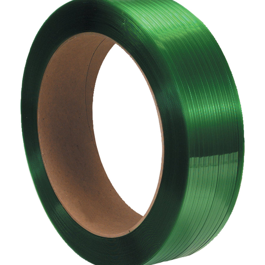 1/2 in x 3600 ft Green Heavy-Duty 16x3 Core Polyester Strapping 2/Case PS4220G