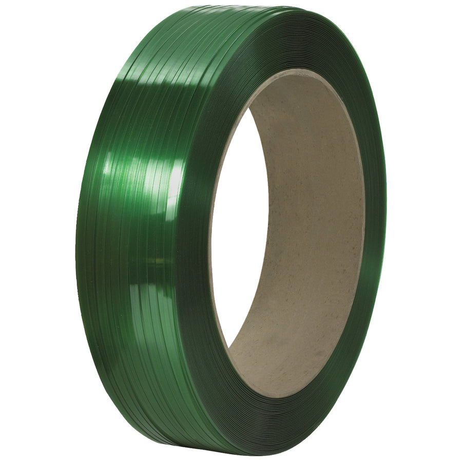 Replace steel strapping with this economical 1/2" x 9000' polyester strapping coil and save up to 40%. Signode® comparable quality in .021 gauge polyester with 16x6" core. Non-corrosive, UV-resistant, and 80% lighter–ship faster, handle easier, reduce costs.