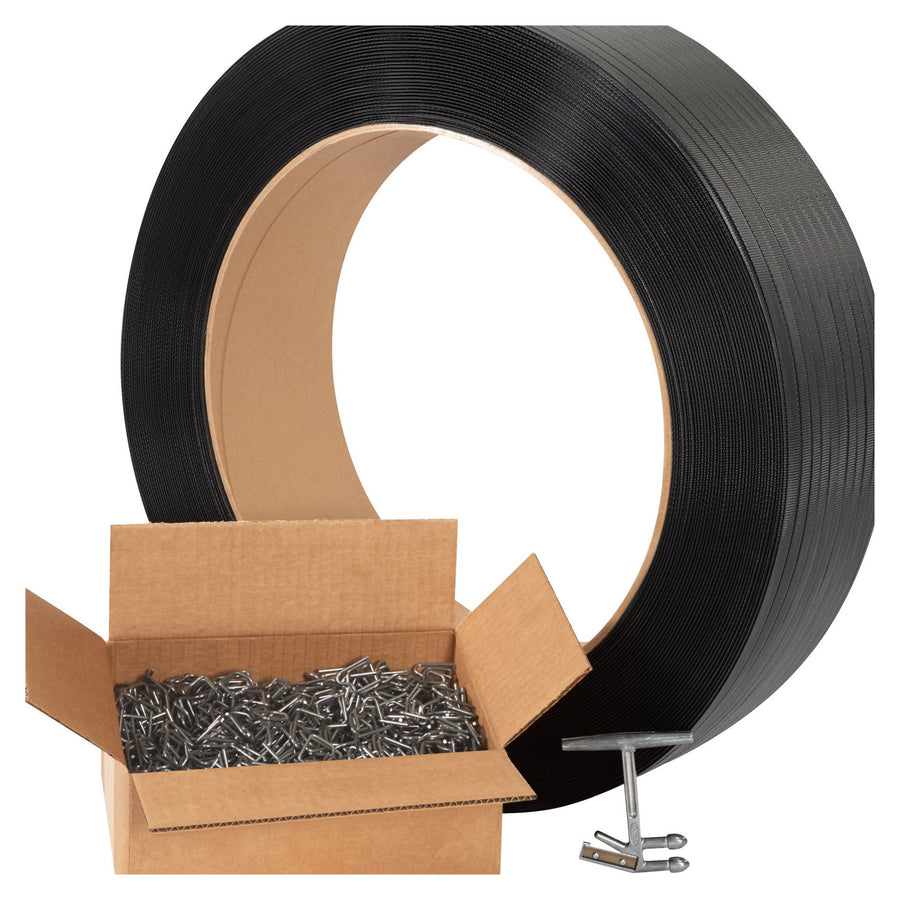9000 ft Poly Strapping Kit w/ Tensioner & 1000 Buckles PSJKIT