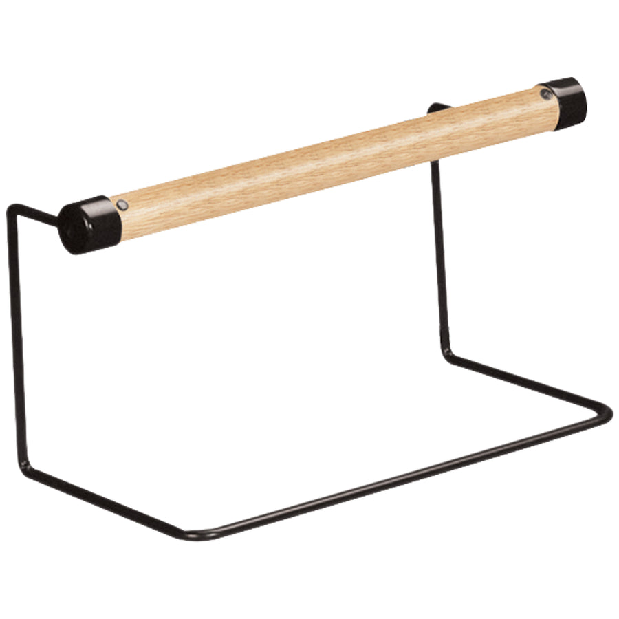 Heavy-duty 12" polyethylene tubing dispenser designed for industrial tabletop and wall-mounted applications. Features a 1" core that accommodates most standard tubing sizes and sturdy black construction to support heavy roll loads. Sold as 1 each unit.