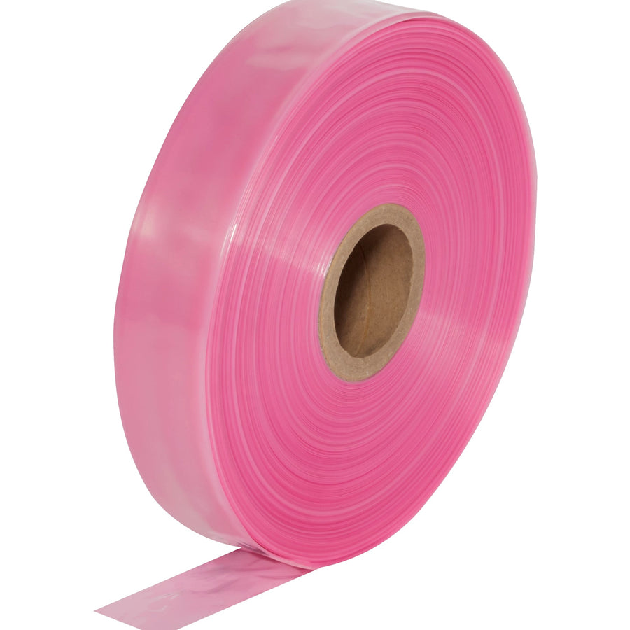 2 in x 1075 ft 4 Mil Pink Anti-Static Poly Tubing PTAS0204